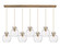 Downtown Urban Six Light Linear Pendant in Brushed Brass (405|1274101PSBBG4108CL)