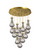 Downtown Urban LED Pendant in Brushed Brass (405|1264511PBBG4515SM)