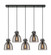 Downtown Urban Five Light Linear Pendant in Matte Black (405|1254101PSBKG4128SM)