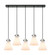 Downtown Urban Five Light Linear Pendant in Matte Black (405|1254101PSBKG4118WH)
