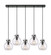 Newton Five Light Linear Pendant in Matte Black (405|1254101PSBKG4108SDY)