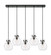 Downtown Urban Five Light Linear Pendant in Matte Black (405|1254101PSBKG4108CL)