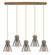 Downtown Urban Five Light Linear Pendant in Brushed Brass (405|1254101PSBBG4118SM)