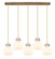 Newton Five Light Linear Pendant in Brushed Brass (405|1254101PSBBG4108WH)