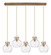 Downtown Urban Five Light Linear Pendant in Brushed Brass (405|1254101PSBBG4108CL)