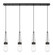 Downtown Urban Four Light Linear Pendant in Matte Black (405|1244521PBKG4524CL)