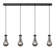 Downtown Urban Four Light Linear Pendant in Matte Black (405|1244511PBKG4515SM)