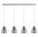 Downtown Urban Five Light Linear Pendant in Polished Nickel (405|1244101PSPNG4128SM)