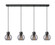Newton Four Light Linear Pendant in Matte Black (405|1244101PSBKG4108SM)