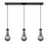 Downtown Urban Three Light Linear Pendant in Matte Black (405|1234511PBKG4515SM)