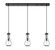 Downtown Urban Three Light Linear Pendant in Matte Black (405|1234511PBKG4515CL)