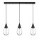 Downtown Urban Three Light Linear Pendant in Matte Black (405|1234501PBKG4506CL)