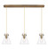 Downtown Urban Five Light Linear Pendant in Brushed Brass (405|1234101PSBBG4118CL)