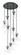 Downtown Urban Nine Light Pendant in Matte Black (405|1194101PSBKG4118CL)