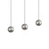 Hemisphere Three Light Linear Pendant in Natural Anodized (69|750677)