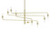 Atelier Eight Light Pendant in Satin Brass (69|454838)