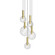 Bubbles Five Light Pendant in Satin Brass (69|376538)