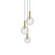 Bubbles Three Light Pendant in Satin Brass (69|376338)