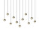 Grapes LED Pendant in Brass (69|292214SML)