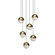 Grapes LED Pendant in Brass Finish (69|291514MED)