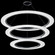 Arctic Rings LED Pendant in Bright Satin Aluminum (69|207616)