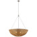 Clovis LED Chandelier in Aged Iron and Natural Wicker (268|CHC5638AINTW)