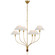 Griffin LED Chandelier in Hand-Rubbed Antique Brass and Saddle Leather (268|AL5002HABSDLL)