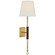 Griffin LED Wall Sconce in Hand-Rubbed Antique Brass and Saddle Leather (268|AL2006HABSDLL)