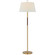 Griffin LED Floor Lamp in Hand-Rubbed Antique Brass and Saddle Leather (268|AL1000HABSDLL)