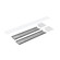 LED Linear Louver Accessory Set in Black / White End Caps (167|NLUD4LOUVBW)