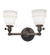 Revival Chelsea Two Light Wall Sconce in Black On Brass (57|262886)