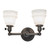 Revival Chelsea Two Light Wall Sconce in Black Metal (57|262886)