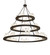 Loxley LED Chandelier in Black Metal (57|260986)