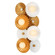 Damask Four Light Wall Sconce in White and Vintage Brass (33|520321WVB)