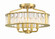 Farris Four Light Semi Flush Mount in Aged Brass (60|FAR6000AG)