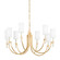 Gustine Eight Light Chandelier in Vintage Gold Leaf (67|F1140VGL)