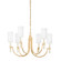 Gustine Six Light Chandelier in Vintage Gold Leaf (67|F1131VGL)