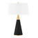 Jen One Light Table Lamp in Aged Brass/Black Linen (428|HL819201AGBBKL)