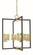 Avery Four Light Chandelier in Brushed Brass/Matte Black (8|5774BRMBLACK)