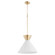 Beldar One Light Pendant in Aged Brass|Gloss Opal (19|811980)