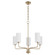 Charlotte Five Light Chandelier in Aged Brass (19|698580)