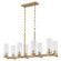 Mercier Eight Light Linear Chandelier in Aged Brass (19|651880)