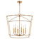 Mantle Six Light Pendant in Gold Leaf (19|6412674)