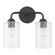 Charlotte Two Light Vanity in Matte Black (19|598259)