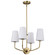 Cordello Four Light Chandelier in Vintage Brass (72|607884)