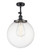 Franklin Restoration One Light Semi-Flush Mount in Matte Black (405|201FBKG20214)