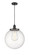 Franklin Restoration One Light Mini Pendant in Matte Black (405|201CBKG20414)