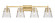 Analia Four Light Vanity in Modern Gold (224|11014VMGLD)