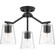 Vertex Three Light Chandelier Conv in Matte Black (54|P40034031M)