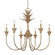 Lillianne Six Light Chandelier in Heirloom Gold (62|08466HG)